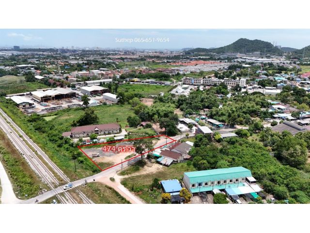 ขายที่ดินถมแล้วผังสีแดง เนื้อที่ 474 ตร.ว. ใกล้นิคมฯ แหลมฉบังและเซ็นทรัล ศรีราชา ชลบุรี