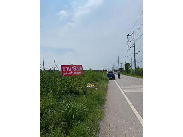 ขายที่บ้านแพ้วสวนส้มติดถนนทางหลวงสงบ ร่มรื่นเข้าออกได้หลายทาง