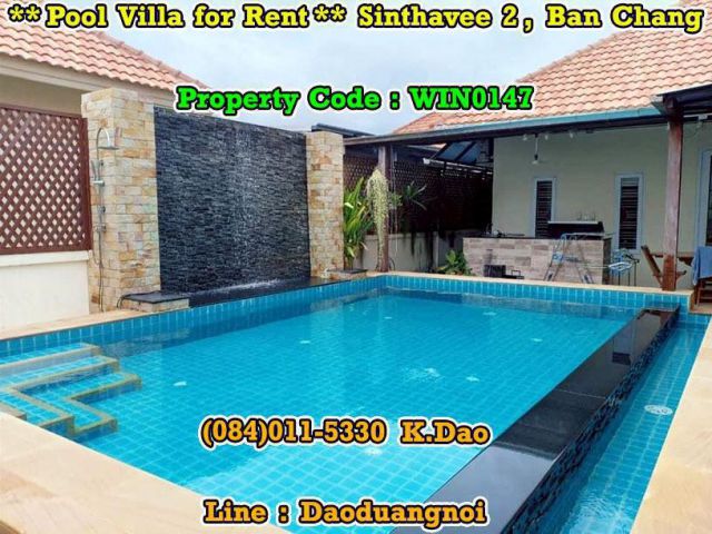 #Sinthavee Garden 2, Ban Chang *** Pool Villa for Rent ***
