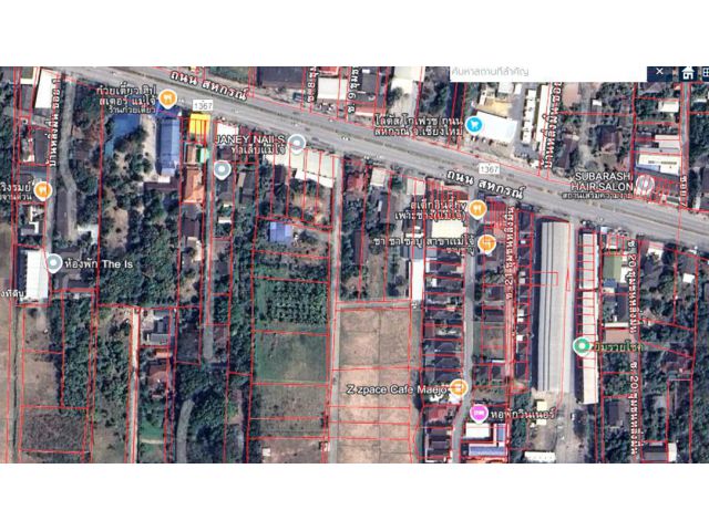 ขายที่ดิน 1-1-53 ไร่ แม่โจ้ ที่ 4 เหลี่ยม 4 มุม ติดถนนคอนกรีต ห่าง 4 เลน 120 เมตร