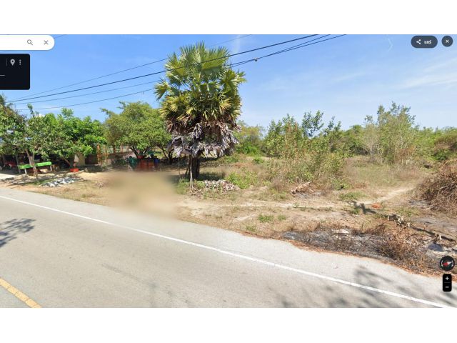 ที่ดินเนื้อที่ 5 ไร่ 90 ตารางวา (ผังสีชมพู) หน้ากว้าง 60 เมตร ติดถนนชุมชนบ้านคลองเทียน