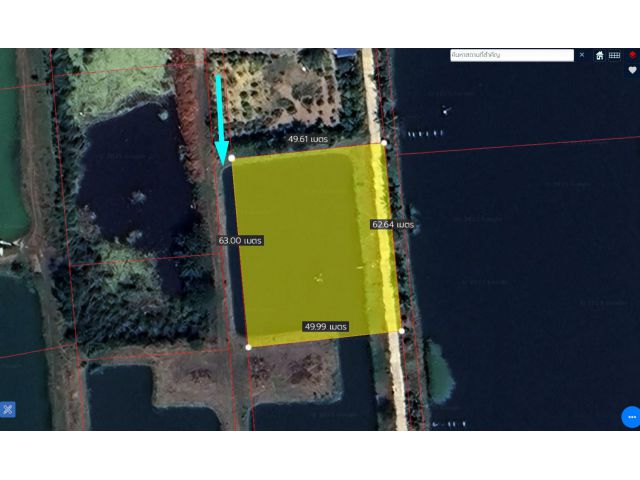 ขายที่ดิน 2 ไร่(บ่อกุ้ง) หน้ากว้าง 63 เมตร ต.ถนนขาด