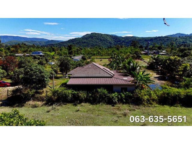 ขายบ้านสวน วิวเขา ต.เขาเพิ่ม อ.บ้านนา จ.นครนายก ที่ดินติดถนน 2 ด้