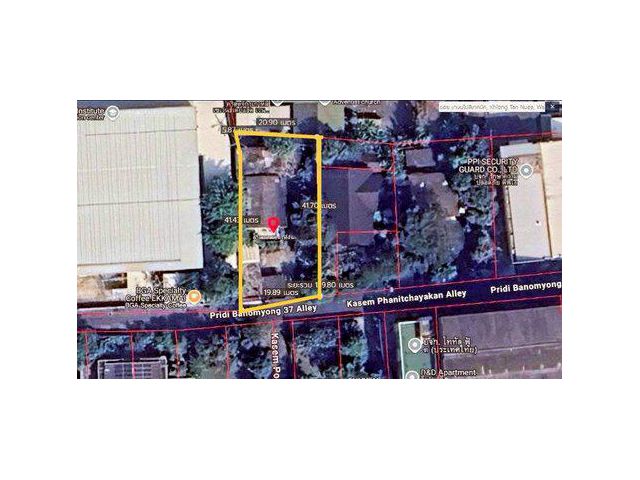 ขายที่ดินพร้อมบ้าน 2 ชั้น ขนาด 196 ตร.ว. ซอยปรีดีพนมยงค์ 37 เข้าซอยแค่ 100 เมตร