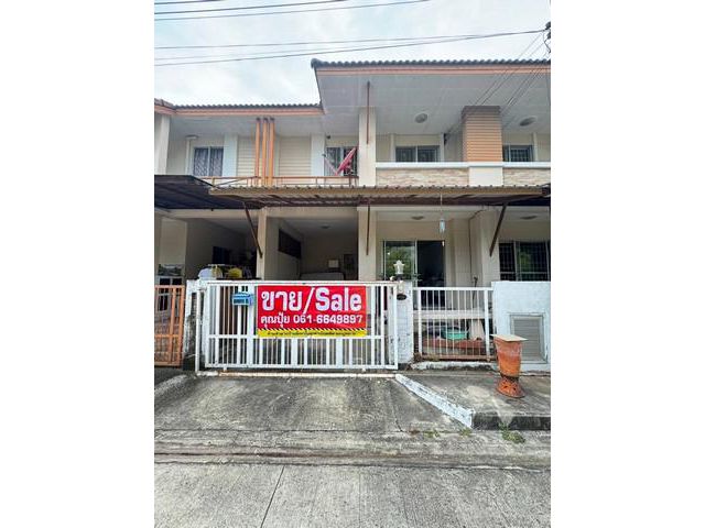 ขายทาวน์เฮ้าส์หมู่บ้านกานดาร่มเย็นไม่พลุกพล่านใกล้กับตลาดมหาชัย