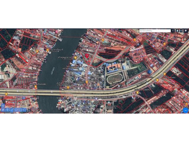 ขายที่เปล่าติดแม่น้ำแม่กลองติดถนนราษฎร์ประสิทธิ์ ผังเมืองสีส้มมีโ