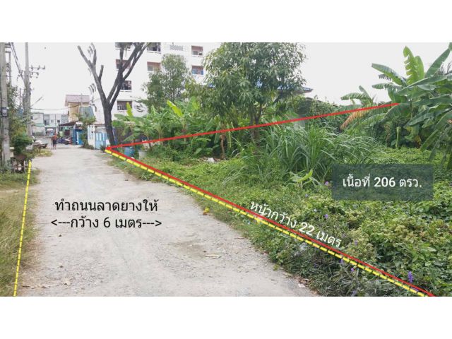 ขายที่ดิน 206 ตรว. ราม43/1 ถ.อินทราภรณ์ ซอยยาประเสริฐ ใกล้ศูนย์การค้า ทาวน์อินทาวน์ เขตวังทองหลาง กรุงเทพๆ