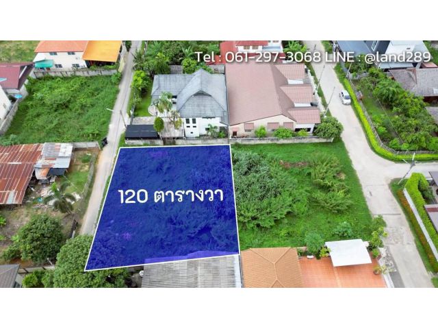 #ขายที่ดินอำเภอเมืองเชียงใหม่ ใกล้ศูนย์ราชการ สนามกอล์ฟลานนา ตลาดบ้านท่อ เนื้อที่ 120 ตร.ว.