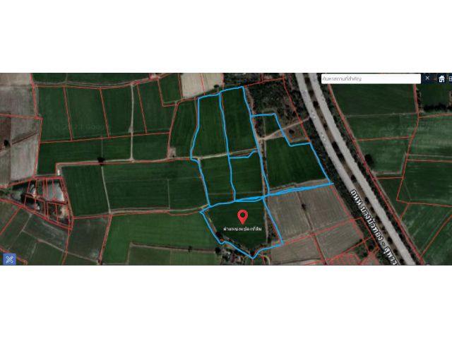 ขายที่ดิน ติดถนนทางหลวง แปลงใหญ่ สุพรรณ