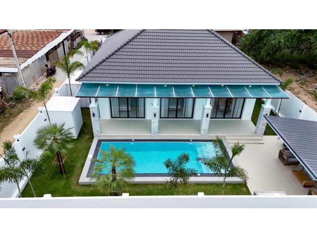 H990 ขายบ้านพูลวิลล่าหรู บ้านใหม่ ทำเลดี ห้วยใหญ่ ตกแต่งสวยหรู Luxury สไตล์ยุโรป