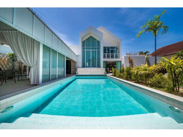 H992 ขายบ้านเดี่ยวพลูวิลล่าหรู หมู่บ้านนทีกานต์ ปาร์ควิว ติดขอบอ่างเก็บน้ำมาบประชัน