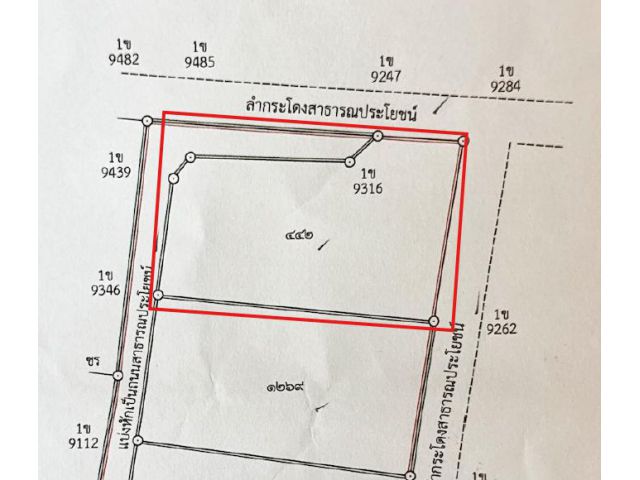 ที่ดินร่องสวน 1 ไร่ คลองเขิน แม่กลอง ติดคลอง ติดถนน ใกล้ตลาดน้ำท่าคา