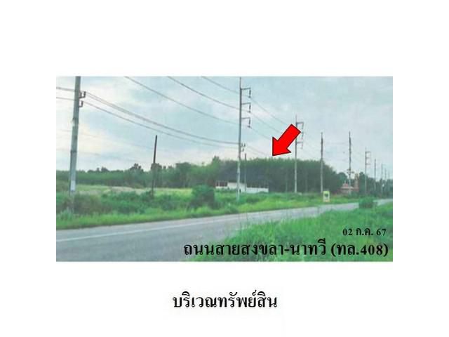 ขายที่ดิน ถนน สงขลา-นาทวี (ทล.408) ตำบล คู อำเภอ จะนะ จังหวัด สงข