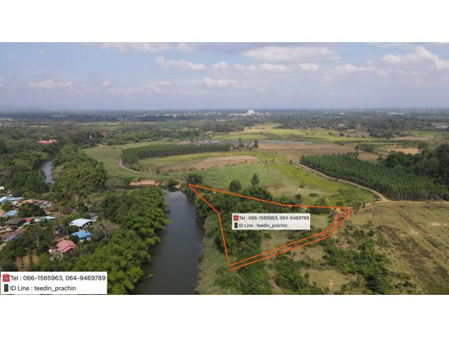 ขายที่ติดแม่น้ำพระปรง แม่น้ำ ปราจีนบุรี ที่สวน ไร่ละ 450, 000 บาทเท่านั้น
