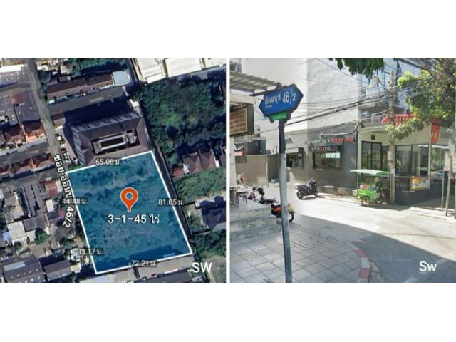 ขายที่เปล่าถมแล้ว 3-1-45 ไร่ สุขุมวิท 77 ถ.อ่อนนุช ซอย 46/2 ใกล้สถานีรถไฟฟ้า ศรีนุช แขวงสวนหลวง เขตสวนหลวง กรุงเทพๆ