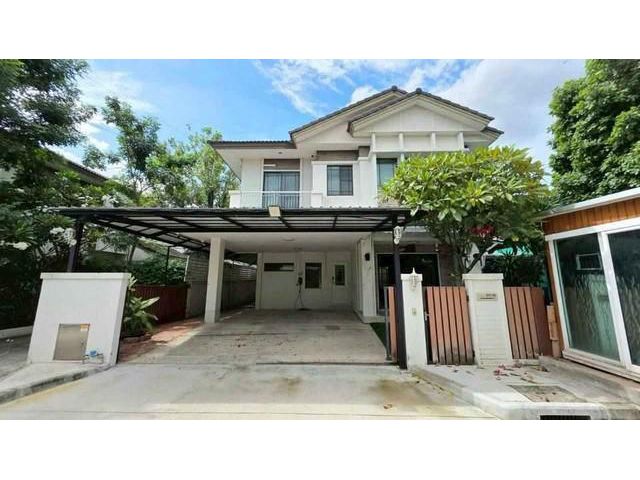 PB5942ให้เช่า บ้านเดี่ยว โครงการ มัณฑนา เลค วัชรพล ซอยสุขาภิบาล5 ซอย63/2 หน้าบ้านหันทางทิศใต้รับลม ตัวบ้านอยู่โซนทะเลสาบ