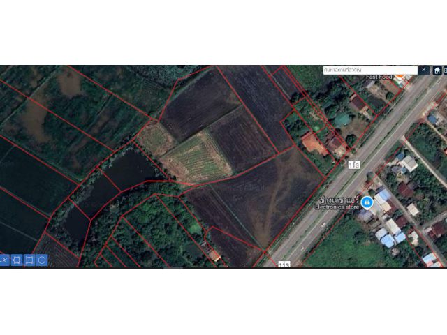 ที่ดินเปล่า หน้ากว้าง 147 เมตร ติดถนนหมายเลข 113