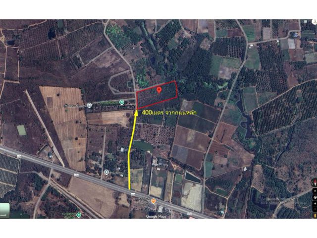 ขายที่ดิน 10ไร่ (หน้ากว้าง80 เมตร)อยู่ใกล้อ่างเก็บน้ำห้วยไม้เต็ง