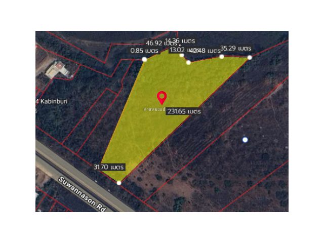 ขายที่ดินอยู่ กบินทร์บุรี จ.ปราจีนบุรี โฉนดครุฑแดง เนื้อที่ 8-2-69 ไร่ ขายต่ำกว่าราคาประเมินขาย