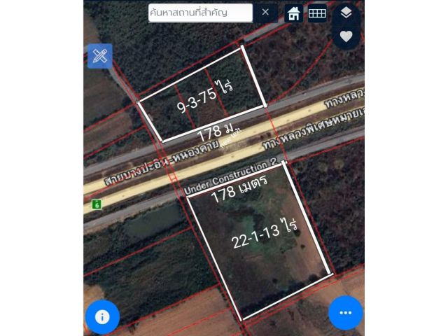 ที่ดิน ติดทางคู่ขนาน (ทั้ง 2 ฝั่ง )ถนนมอเตอร์เวย เอ็ม 6 โคราช-บางปะอิน