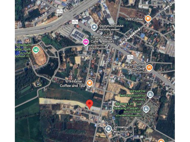 ขายที่ดินท่าถ่าน 222 ตรว. ซอยวัดดอนทอง ติดถนน2ด้าน ใกล้โลตัสพนม-900เมตร อ.พนมสารคาม ฉะเชิงเทรา