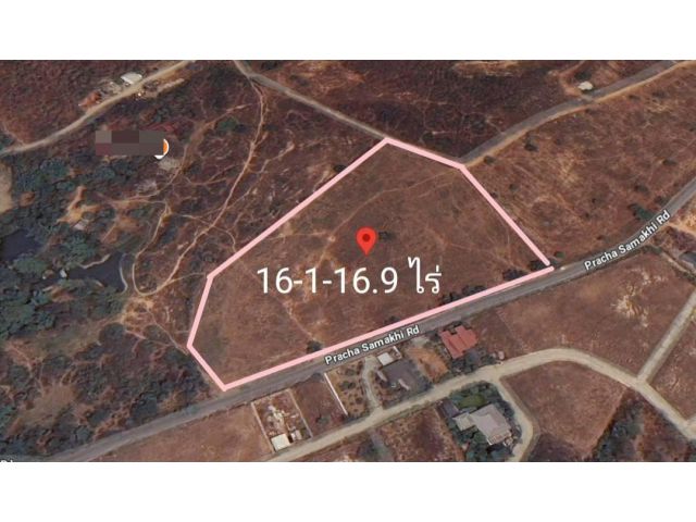 ขายที่ดินหัวหิน เนื้อที่รวม 16-1-6.9 ไร่ วิวภูเขา ใกล้ถนนเพชรเกษม