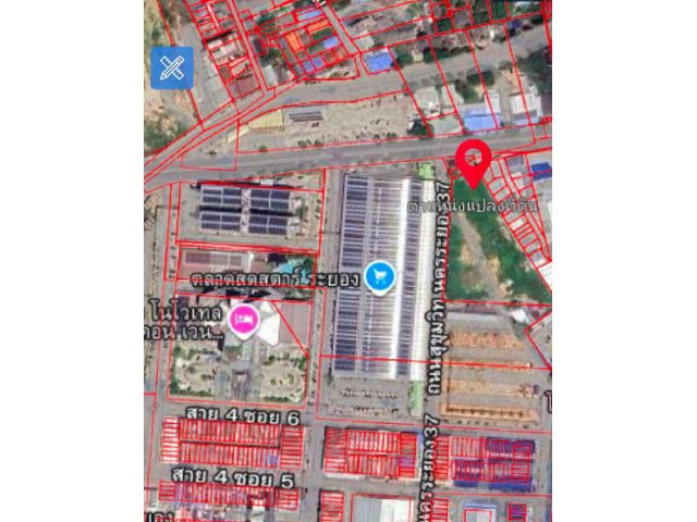 ขายที่ดินทำเลดีใกล้ตลาดสดสตาร์ ระยอง พื้นที่ 4 ไร่ 63.1 ตร.ว.