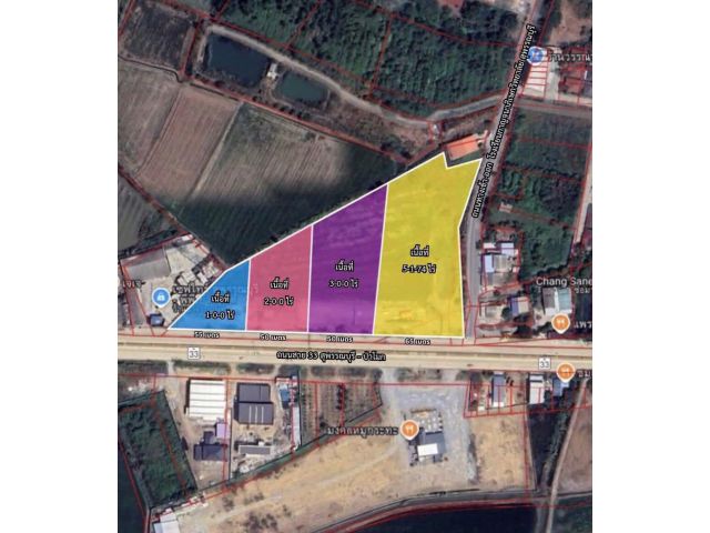 แบ่งขายที่ดินสวย ทำเลทอง ติดถนนใหญ่ ตำบลไผ่ขวาง