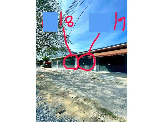 ทำเลติดถน ม.ราชภัฏราชนครินทร์ 1.7 กม.ให้เช่าตึกแถว 1 ชั้น 35 ตร.ม