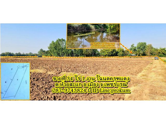 ขายที่นาติดคลองน้ำ