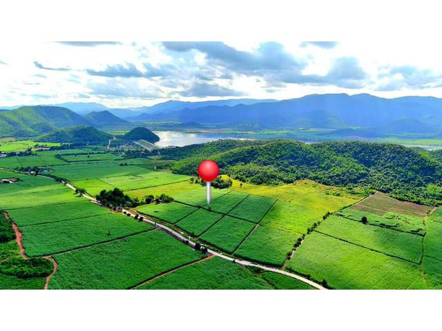 ขายที่ดินหนองปรือ กาญจนบุรี 99 ไร่ อยู่ใกล้อ่างเก็บน้ำห้วยกระพร้อ