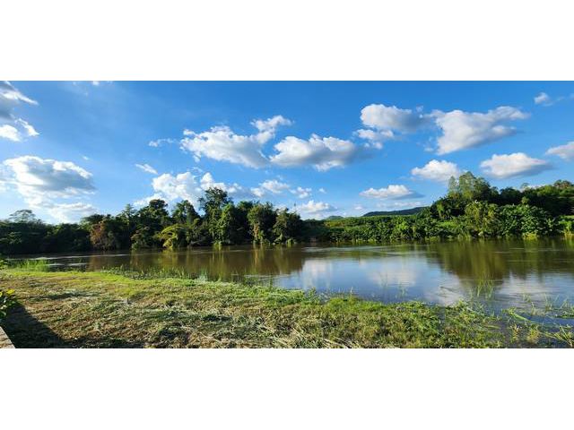 ขายที่ดินสวนผลไม้ติดแม่น้ำแควน้อย กาญจนบุรี พร้อมบ้านริมน้ำ