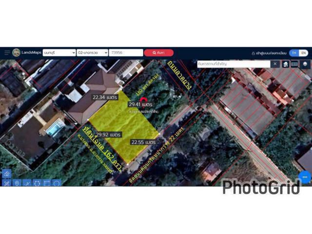 ++ ขายที่ดินโฉนดติดถนนคอนกรีตสวยๆ 162 ตรว.ๆละ 35,000 บาท ++ ต.บางขนุน อ.บางกรวย จ.นนทบุรี