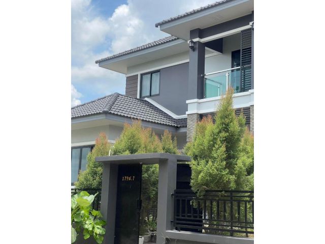 ขายบ้านเดี่ยวหรู 2 ชั้น สไตล์โมเดิร์น ใจกลางเมืองหนองคาย 81 ตร.ว. ราคาดีมากเพียง 5.9 ล้านบาท ใกล้สะพานมิตรภาพไทยลาว