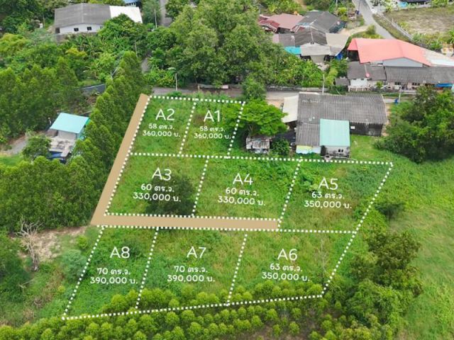 ที่ดิน แบ่งขาย ราคาถูก หลักแสนต้น ใกล้แยกการไฟฟ้า พนัสนิคม ชลบุรี