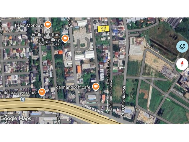 ขายที่ดินทำเลทอง พระราม9 ซอย 57/2 ใจกลางเมือง เนื้อที่ 205 ตรว. แขวงสวนหลวง เขตสวนหลวง กรุงเทพๆ (ขาย ตรว.ละ 155,000 บาท)