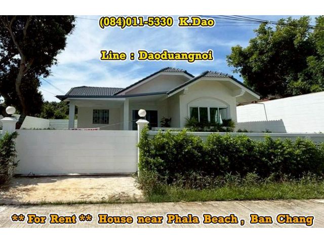 #House near Phala Beach, Ban Chang *** For Rent *** Resort Style