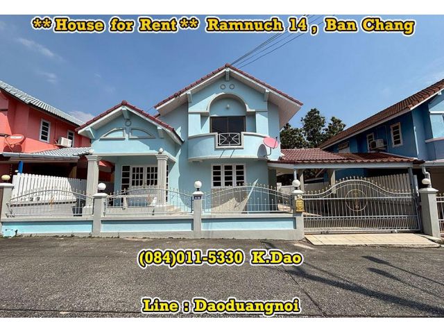 Ramnuch 14, Ban Chang *** Renovation House for Rent ***