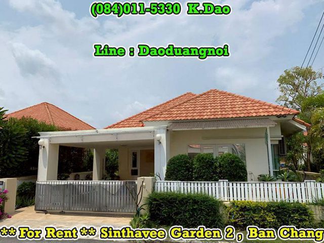 Sinthavee Garden 2, Ban Chang *** Show House for Rent ***