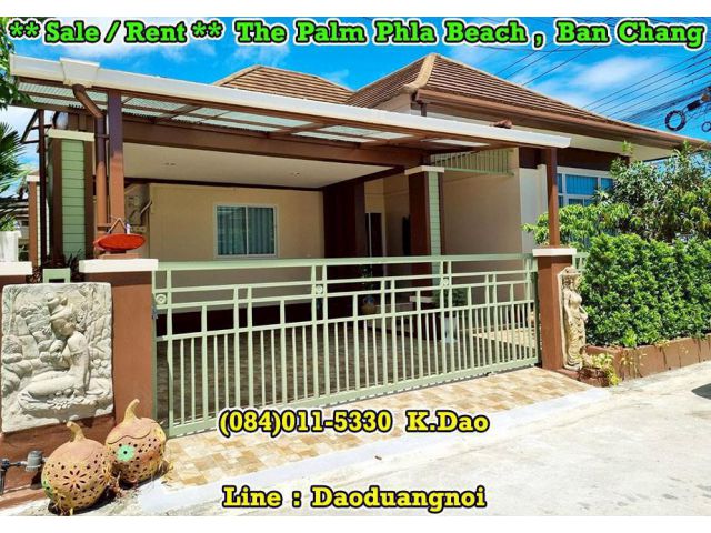 #The Palm Phla Beach, Ban Chang *** Corner House *** Sale / Rent +++ New Renovation House +++