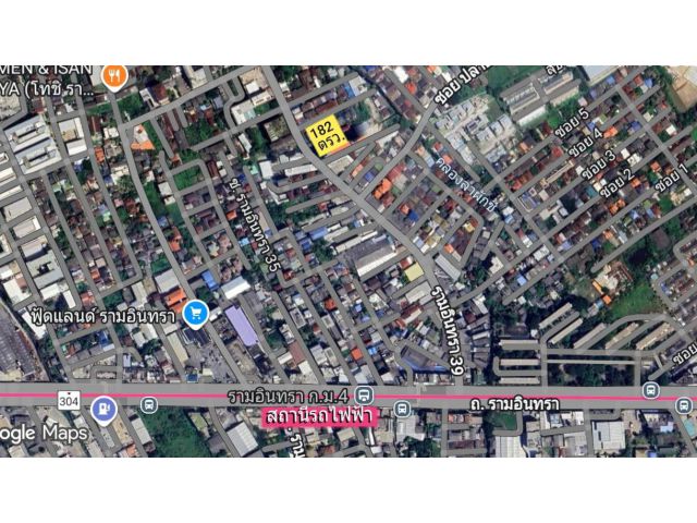 ขายที่ดินเปล่าถมแล้ว 182 ตรว. ซอย รามอินทรา 39 แยก 14 ใกล้สถานีรถไฟฟ้า รามอินทรา กม.4 แขวงอนุสาวรีย์ เขตบางเขน กทม.