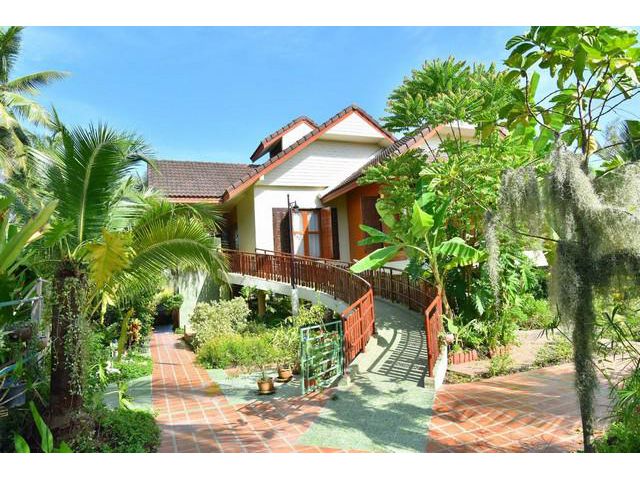 ขายบ้านพร้อมที่ดิน ติดคลอง ติดตลาดท่าคา อัมพวา วิวธรรมชาติ