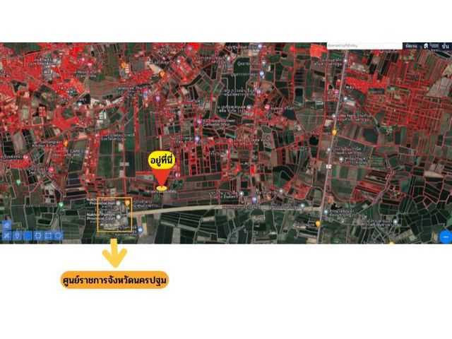 ขายที่ดินใกล้เซ็นทรัลนครปฐมพื้นที่สีชมพูเหมาะทำโครงการบ้านจัดสรร