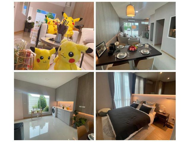 ปล่อยเช่าทาวโฮม2ชั้น ถนนเทิดราชัน เขตดอนเมือง เพียง7นาทีจากสนามบินดอนเมือง พื้นที่ใช้สอยในบ้านมากถึง 122 ตร.ม.