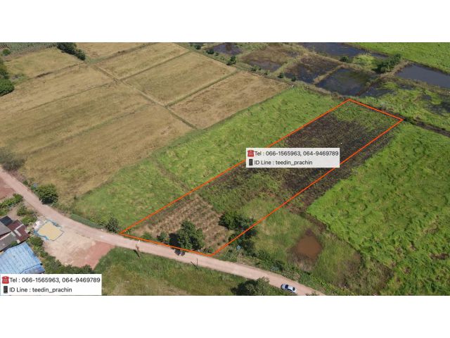 ขายที่ทำบ้านพักอาศัย บ้านสวน  ติดถนนคอนกรีต เนื้อที่ 2 ไร่เศษ
