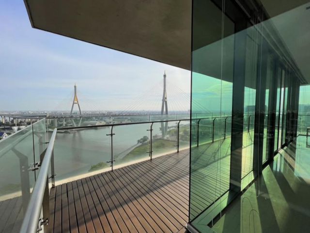 คอนโดปล่อยให้เช่าพร้อมอยู่ The Pano พระราม 3 วิวแม่น้ำเจ้าพระยาและสะพานภูมิพล ถนนพระราม3 กทม.