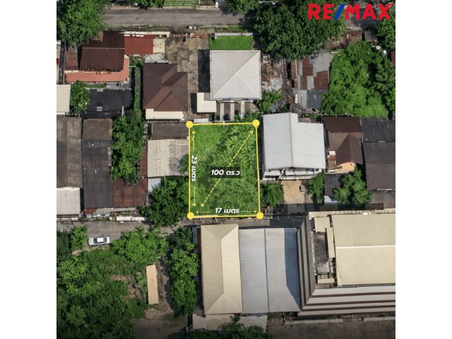 ขายที่ดิน อ่อนนุช 46 ซอยบุรีธาร ห่างจากปากซอยเพียง 100 เมตร 100 วา ถมแล้ว พร้อมใช้งาน