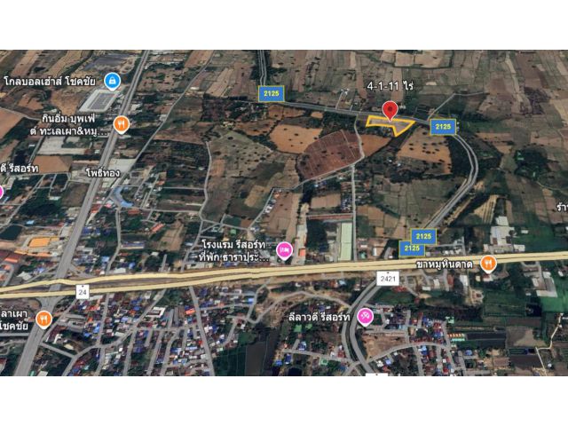 ขายที่ดินติดคลองตะขบ ตำบลกระโทก อำเภอโชคชัยนครราชสีมา เอกสารโฉนด 4-1-11 ไร่