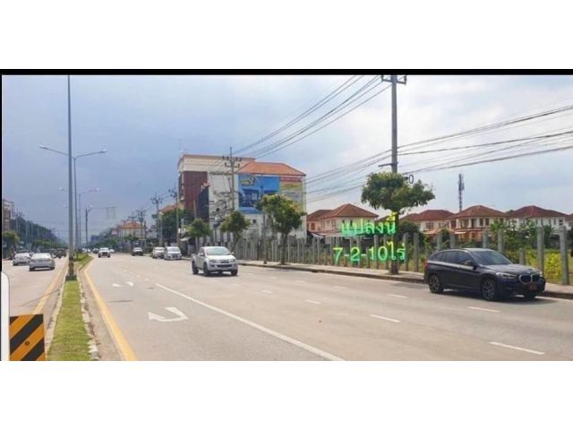 R69-77ขายที่ดินเปล่า 7-2-10 ไร่ ติดถนนเลียบคลองสอง ขนาด 6 เลน ติดถนนเลียบคลองสอง ขนาด 6 เลน (กว้าง 30 เมตร) ติดถนนใหญ่ ที่ดินมีหน้ากว้าง 6