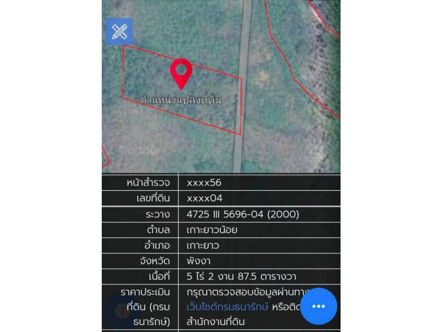 ขายที่ดินพังงา แปลงสวย พร้อมสวนยาง บนเกาะยาวน้อย